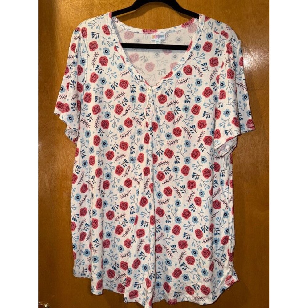 Women’s LuLaRoe vneck short sleeved top-soft and stretchy! Sz 2X